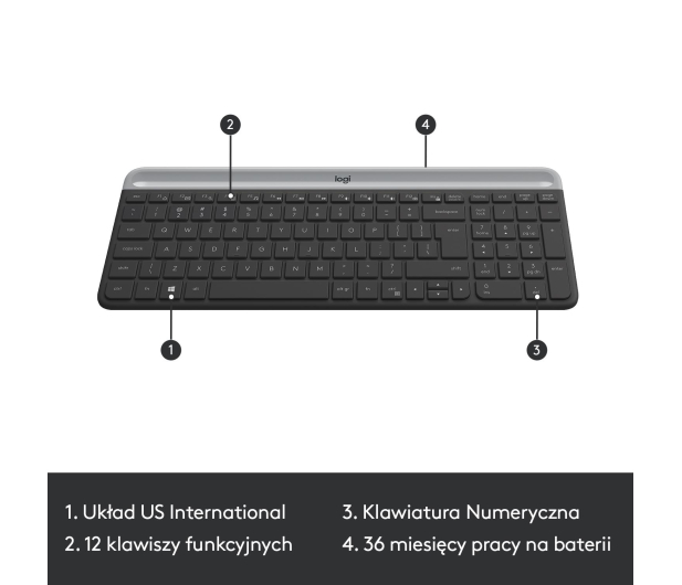Logitech MK470 grafitowy - 514943 - zdjęcie 11